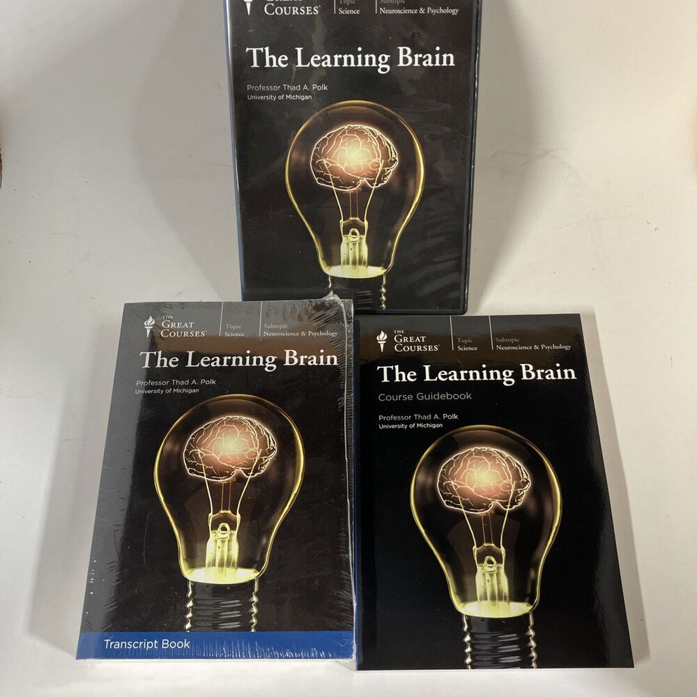 The Great Courses The Learning Brain COMPLETE DVD Set Guidebook Transcripts NEW